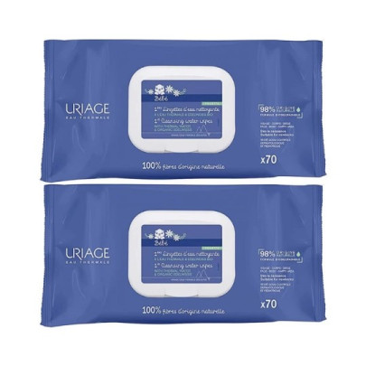 Uriage Bebé 1st Toalhetes de Limpeza Duo 2x70 unidades
