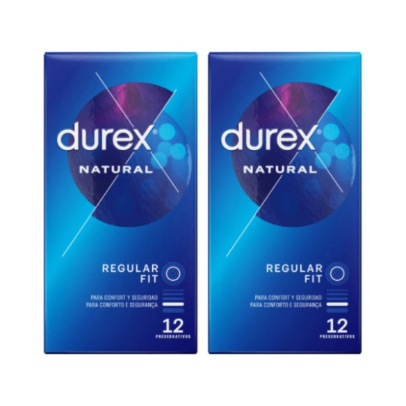 Durex Natural Preservativos 2x12 unidades